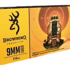 Winchester Browning 9mm 147 Grain Full Metal Jacket Luger Ammunition, 50-pk