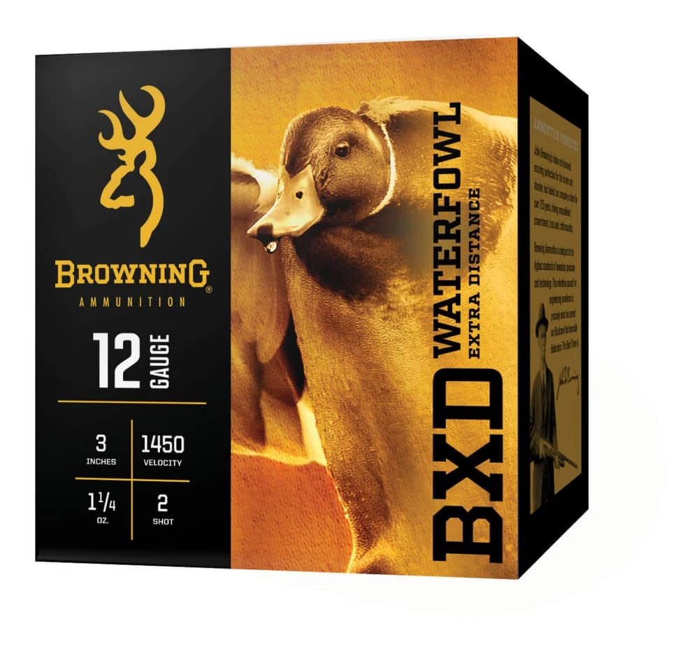 Winchester Browning BXD Waterfowl 12-Gauge #4 Shotgun Shell Ammunition, 1-1/4-oz 3 Winchester Browning BXD Waterfowl 12-Gauge #4 Shotgun Shell Ammunition, 1-1/4-oz