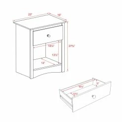 Prepac 1-Drawer Fremont Tall Nightstand -Winchester Outfitters prepac 1 drawer fremont tall nightstand espresso 5cf125dd b684 4133 947d 9eac8456c8d3