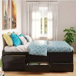 Prepac 12-Drawer Captain’s Storage Queen Bed -Winchester Outfitters prepac 12 drawer captain s storage bed black queen 3c303ff2 baaf 4e0e b9de 6ce6986b4c1e