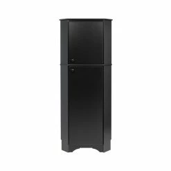 Prepac Elite 2-Door Corner Storage Cabinet With Adjustable Shelves, White -Winchester Outfitters prepac 2 door elite tall corner storage cabinet black 9a1f13b1 3263 4860 9b74 f66f65ad8438