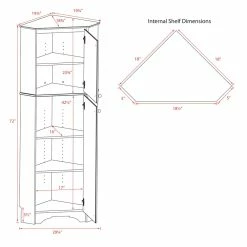 Prepac Elite 2-Door Corner Storage Cabinet With Adjustable Shelves, White -Winchester Outfitters prepac 2 door elite tall corner storage cabinet black a16f3aa8 e5f7 43a9 bc2b 7a870c72bf1c