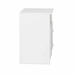Prepac Astrid 2-Drawer Tall Bedroom Nightstand/Bedstand With Open Shelf, White