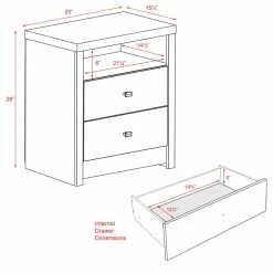Prepac 2-Drawer Calla Tall Nightstand 10 Prepac 2-Drawer Calla Tall Nightstand -Winchester Outfitters prepac 2 drawer calla tall nightstand white 378fdcfd 20bb 4382 8036 5169b9a57ee9