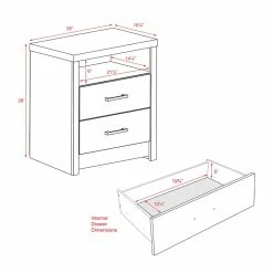 Prepac 2-Drawer District Tall Nightstand -Winchester Outfitters prepac 2 drawer district tall nightstand black 8dd9a46c e274 464d a85d b5fab8472517