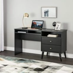 Prepac 2-Drawer Milo Desk With Side Storage -Winchester Outfitters prepac 2 drawer milo desk with side storage black 75dad6fb 2f0c 4bb7 bd88 7fb493002159