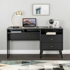 Prepac 2-Drawer Milo Desk With Side Storage -Winchester Outfitters prepac 2 drawer milo desk with side storage black d1fecc98 dfc3 42ea b865 d45edf5d6c3b