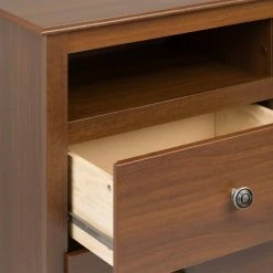 Prepac 2-Drawer Monterey Tall Nightstand With Open Shelf -Winchester Outfitters prepac 2 drawer monterey nightstand with open shelf cherry 8e18212a 01ea 4597 8727 7bb00a38f925
