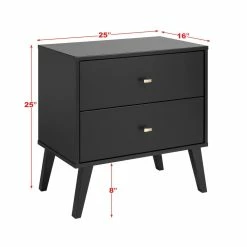 Prepac 2-Drawer Nightstand -Winchester Outfitters prepac 2 drawer nightstand black 477acd29 32d0 4ae4 a222 d86c0312486f