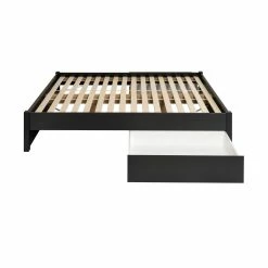 Prepac 2-Drawer 4-Post Platform Queen Bed -Winchester Outfitters prepac 2 drawer platform bed black queen 591a1519 fad4 4908 aa69 096e7bf59893