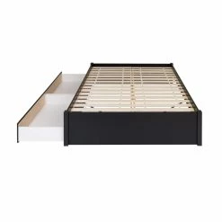 Prepac 2-Drawer 4-Post Platform Queen Bed -Winchester Outfitters prepac 2 drawer platform bed black queen a6576efc 67c3 4746 9ba0 e9f724e5b7f9