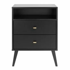 Winchester Outfitters -Winchester Outfitters prepac 2 drawer tall nightstand black 209a3ad7 9c4c 4329 bb92 a9e234671cb4