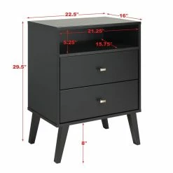 Prepac 2-Drawer Tall Nightstand -Winchester Outfitters prepac 2 drawer tall nightstand black 20c51e3a 54bb 49d7 a09d 68febbfce56b