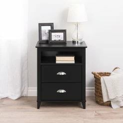 Prepac 2-Drawer Yaletown Tall Nightstand -Winchester Outfitters prepac 2 drawer yaletown tall nightstand black 2006cec4 2371 4c41 b99e 0bc2fd31f2dd