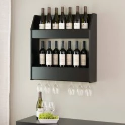 Prepac 2-Tier Floating Wine & Liquor Rack -Winchester Outfitters prepac 2 tier floating wine and liquor rack black e68b8cb0 816d 4e0c 88a0 974b06a5a7fd