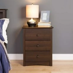 Prepac 3-Drawer Fremont Tall Nightstand -Winchester Outfitters prepac 3 drawer fremont tall nightstand espresso 0d8c358f b00d 4097 89f5 937898335517