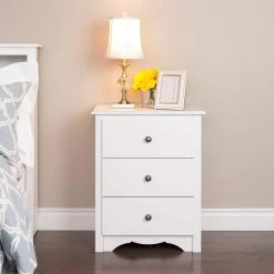 Prepac 3-Drawer Monterey Tall Nightstand -Winchester Outfitters prepac 3 drawer monterey tall nightstand white 6f57f620 88b8 44b2 a2f2 442b47712099
