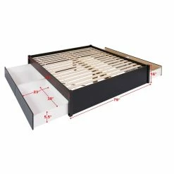 Prepac 4-Drawer 4-Post Platform King Bed -Winchester Outfitters prepac 4 drawer platform bed black king 20074f9d 1dc5 4cc0 a5df 65f42d93816e