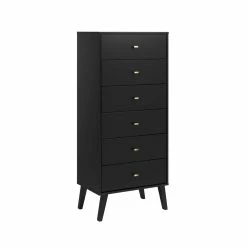 Prepac 6-Drawer Milo Mid-Century Modern Tall Chest