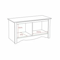 Prepac Cubby Bench Twin