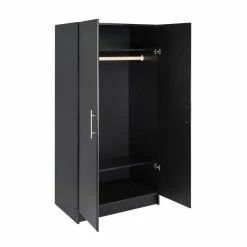 Prepac Elite 2-Door Armoire/Wardrobe With Hanger Rod & Storage Shelves -Winchester Outfitters prepac elite wardrobe cabinet 32 black 050a79cd 0b4b 4531 b575 2f888bba8031