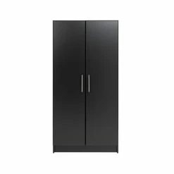 Prepac Elite 2-Door Armoire/Wardrobe With Hanger Rod & Storage Shelves -Winchester Outfitters prepac elite wardrobe cabinet 32 black 8c922cbb 6253 4934 8ebb b7f5bf8c8e13