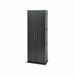 Prepac Grande Locking Media Storage Cabinet With Shaker Doors