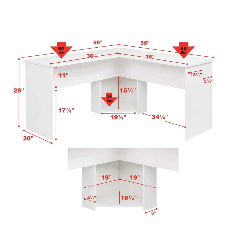 Prepac L-Shaped Desk 9 Prepac L-Shaped Desk - Image 7