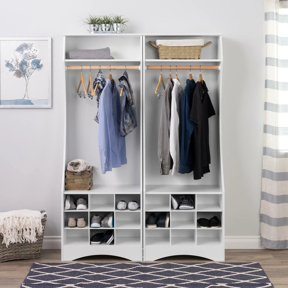 Prepac Narrow Open Wardrobe With Shoe Storage 10 Prepac Narrow Open Wardrobe With Shoe Storage - Image 8