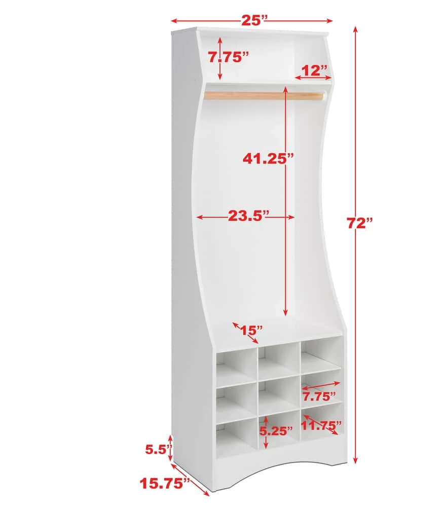 Prepac Narrow Open Wardrobe With Shoe Storage 6 Prepac Narrow Open Wardrobe With Shoe Storage - Image 4