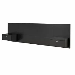 Prepac Series 9 Designer Floating Queen Headboard With Nightstands