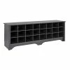 Prepac Shoe Cubby Bench, 60-in -Winchester Outfitters prepac shoe cubbie bench 60 black 0caf88e0 d681 4279 99bb b5b61b4b341a