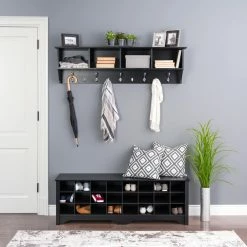 Prepac Shoe Cubby Bench, 60-in -Winchester Outfitters prepac shoe cubbie bench 60 black 4aaf20cc 0390 4f56 b3b3 c5a099bdeb18