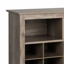 Prepac Shoe Cubby Console, 60-in -Winchester Outfitters prepac shoe cubby console 60 drifted grey 551132dc db34 4c77 a898 520f0e7dc55a