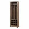 Prepac 2-Hook Entryway Coat Rack/Hall Cabinet With Shoe Cubby Storage Shelves, Black -Winchester Outfitters prepac space saving entryway organizer storage drifted grey eee2210f 2d33 4a7d 834b 883afda3de0e