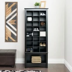 Prepac Tall Shoe Cubby Cabinet