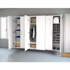 Prepac HangUps Mounted Storage Cabinet Set L, Assorted Colours, 20 X 102 X 72-in, 3-pc -Winchester Outfitters prepac white hangups 102 storage set l 3pc 581898b6 dcc8 42a9 86a4 37fa97a21d5b