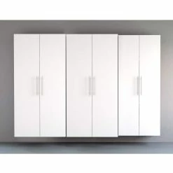 Prepac HangUps Mounted Storage Cabinet Set L, Assorted Colours, 20 X 102 X 72-in, 3-pc