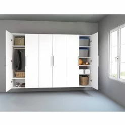 Prepac HangUps Mounted Storage Cabinet Set K, Assorted Colours, 20 X 108 X 72-in, 3-pc -Winchester Outfitters prepac white hangups 108 storage set k 3pc 57d3b870 8ea8 499d beba f80ba78ce438