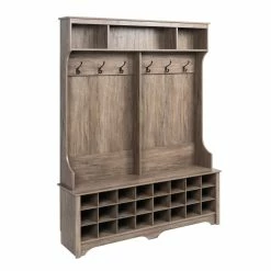 Prepac Wide Entryway Organizer With Shoe Storage, 60-in -Winchester Outfitters prepac wide entryway organizer with storage drifted grey c0882869 5996 4927 8452 33e7968d438a