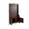 Prepac 4-Hook Entryway Coat Rack/Hall Tree With 2-Door Storage Bench, Brown 1 Prepac 4-Hook Entryway Coat Rack/Hall Tree With 2-Door Storage Bench, Brown -Winchester Outfitters prepac wide hall tree and bench with doors espresso 46c7b8de 5a12 4436 a190 dd5b7a7ea4c9