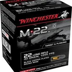 Winchester .22 Long Rifle 40 Grain M22 Rifle Ammunition, 1000-pk